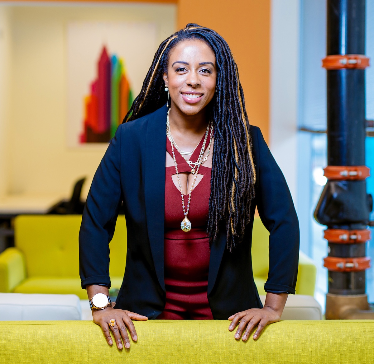Tiffanie Stanard , Founder/CEO of Stimulus at the Microsoft Reactor at the Science Center, Philly's newest center for collaboration and innovation